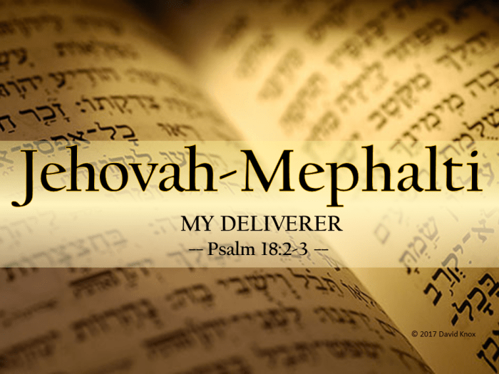 Jehovah mephalti in the bible