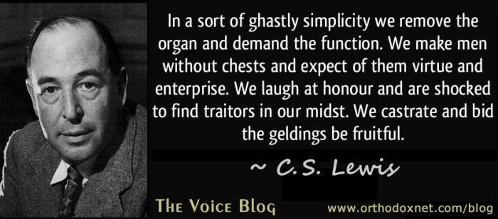 Cs lewis men without chests