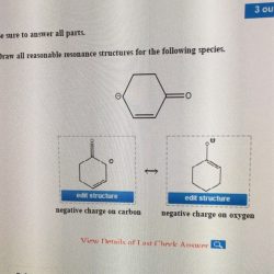 Answer sure draw structures resonance reasonable parts species following charge negative structure solved oxygen carbon attempts left check work transcribed